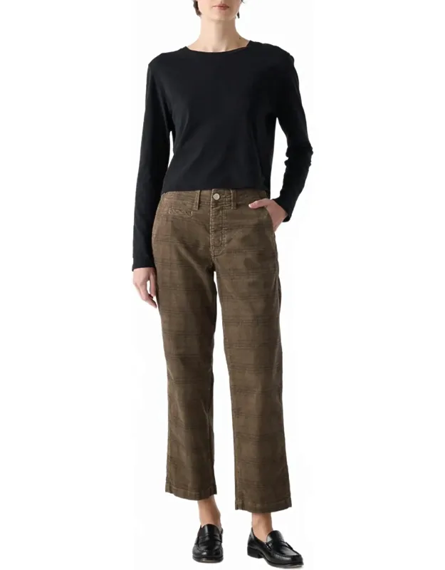 Plaid Corduroy Pants
