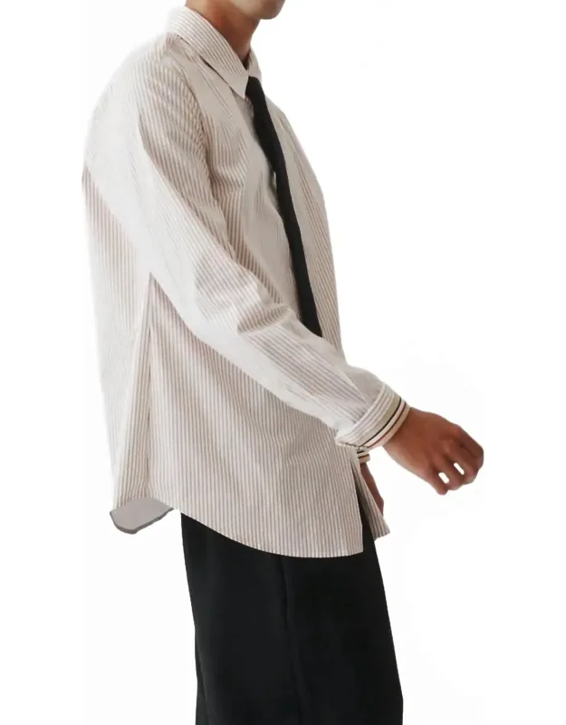 Striped Long Sleeve Button Down Shirt