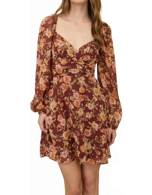 Floral Sweetheart Mini Dress