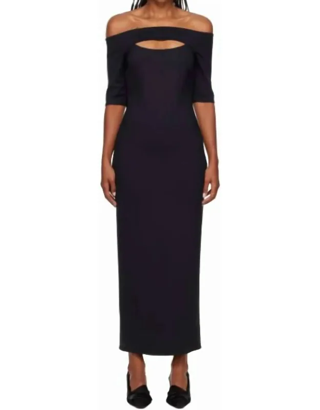 Cutout Off-the-shoulder Dress