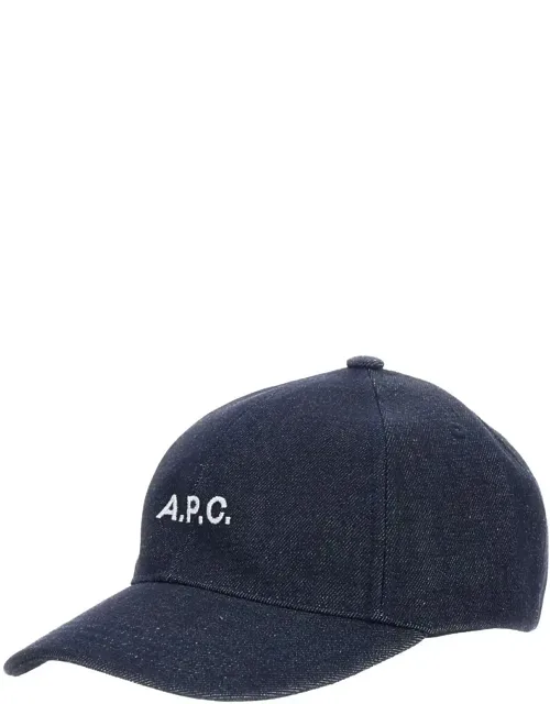 Baseball Cap With Logo Lettering On The Front In Cotton