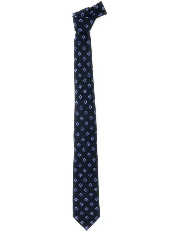 Tie With All-over Logo Print In Silk