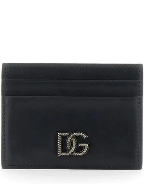 Leather Card Holder With Logo Plaque