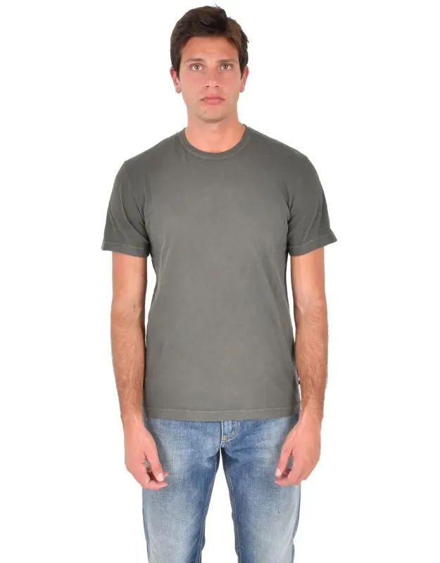 T-shirt Ribbed Crewneck 100% Wool