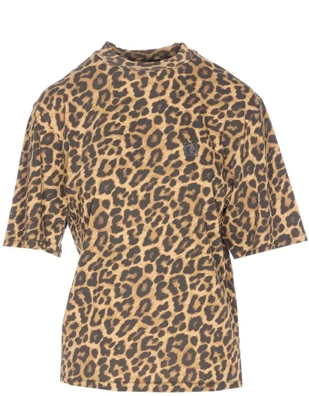 Anine Bing T-shirt And Polo With Crewneck And Embroidered Logo