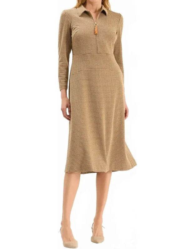 Ella Knit Houndstooth Dress