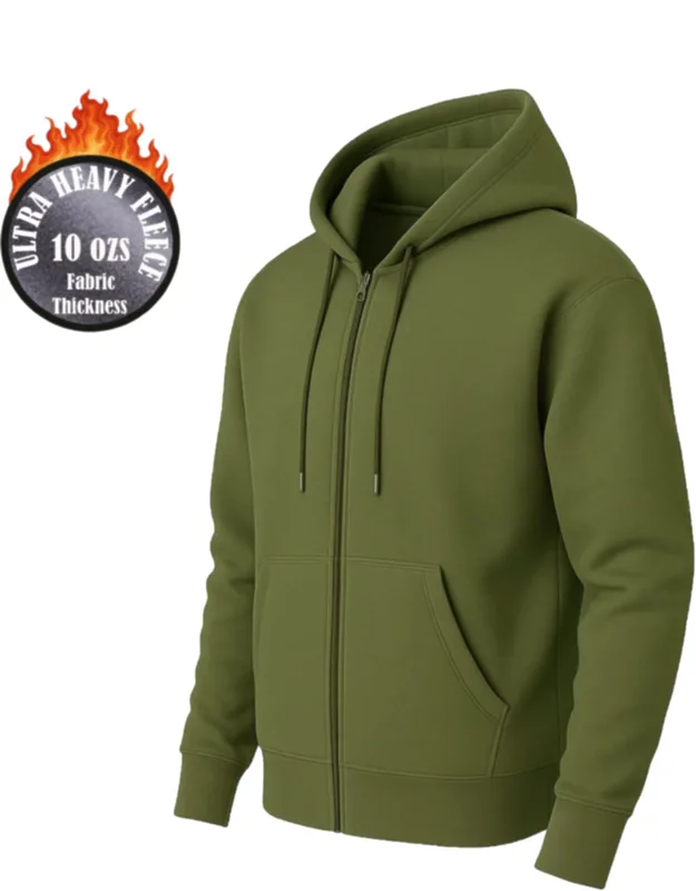 Super Heavyweight Fleece Lined Full-zip Hoodie