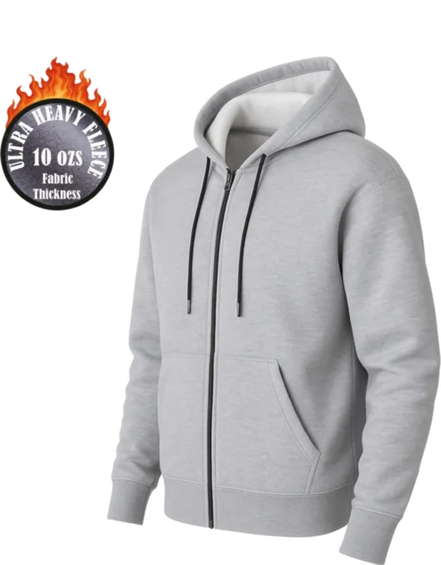 Super Heavyweight Fleece Lined Full-zip Hoodie