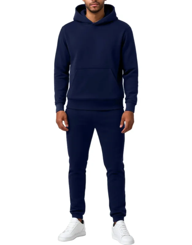 Relaxed Fit Heavyweight Fleece Pullover Hoodie & Sweatpants Jogging Set