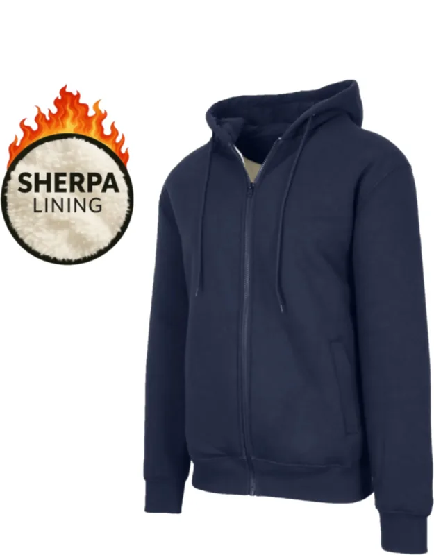 Heavyweight Hoodie With Faux Shearling Lining