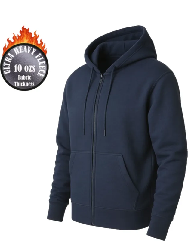 Super Heavyweight Fleece Lined Full-zip Hoodie