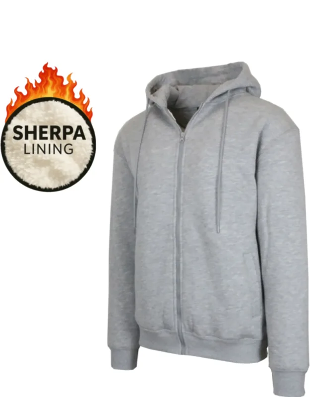 Heavyweight Hoodie With Faux Shearling Lining
