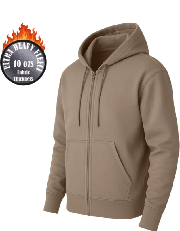 Super Heavyweight Fleece Lined Full-zip Hoodie