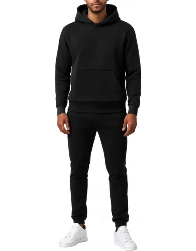 Relaxed Fit Heavyweight Fleece Pullover Hoodie & Sweatpants Jogging Set