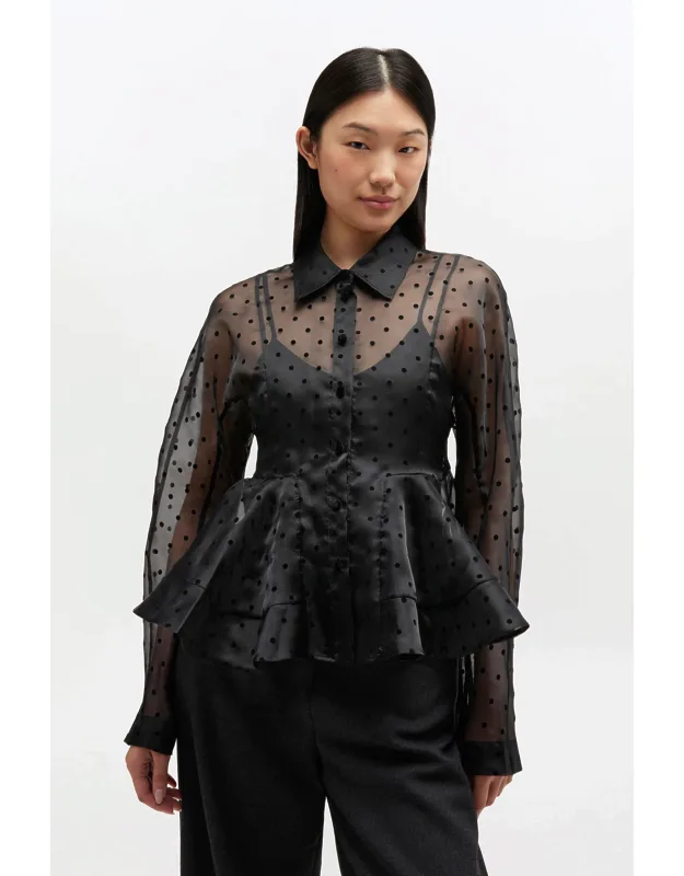Organza Peplum Shirt