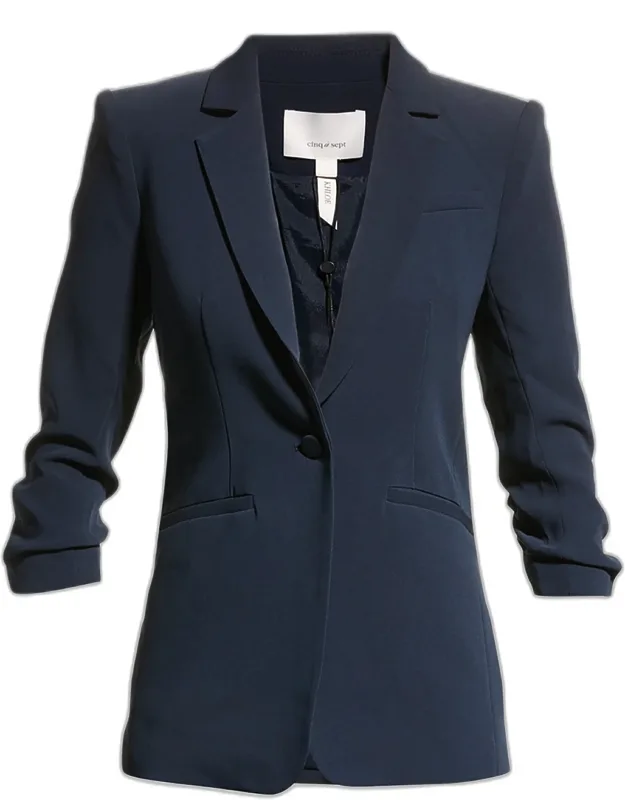 Crepe 3/4-sleeve Blazer