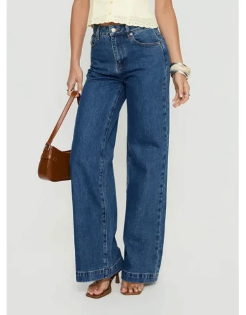 High Rise Wide Leg Jeans