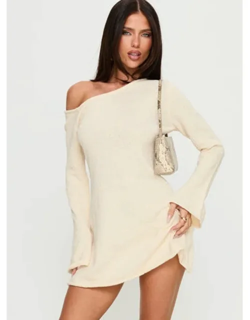 Off Shoulder Knit Mini Dress
