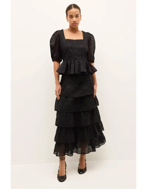 Christie Skirt With Embroidered Tiers