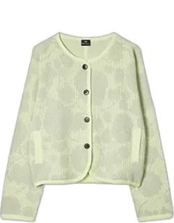 Sage Jacquard Floral Cardigan