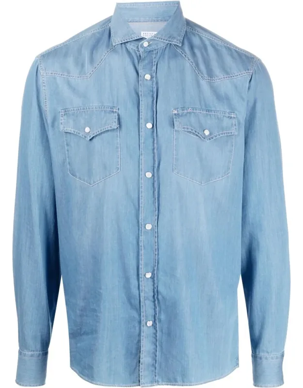 Long-sleeved Denim Shirt
