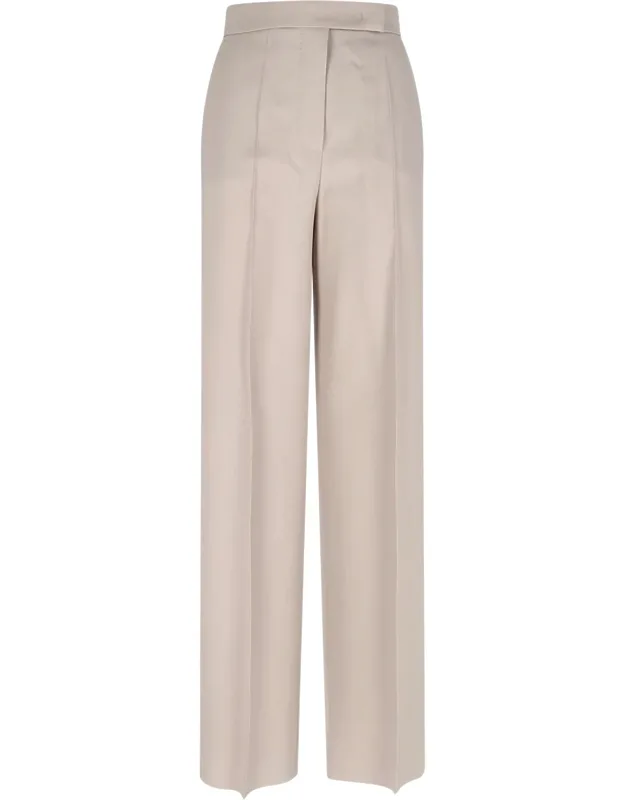 Wool Blend Tailored Trousers