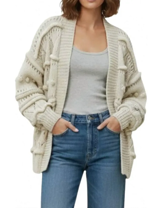 Open-knit Bomber Cardigan