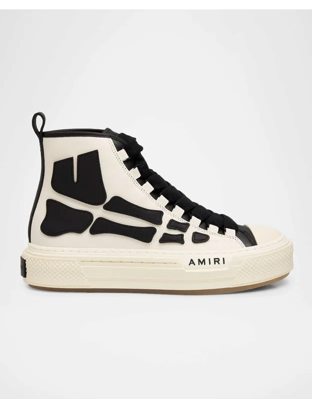 Skel Court Hi Canvas & Leather High-top Sneakers