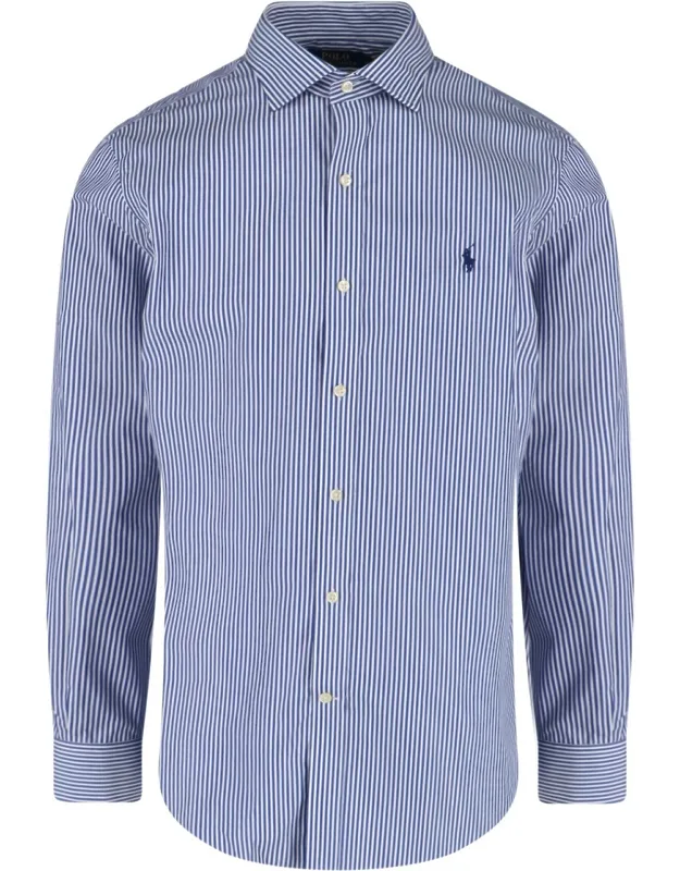 Logo Shirt Cotton Striped Pattern