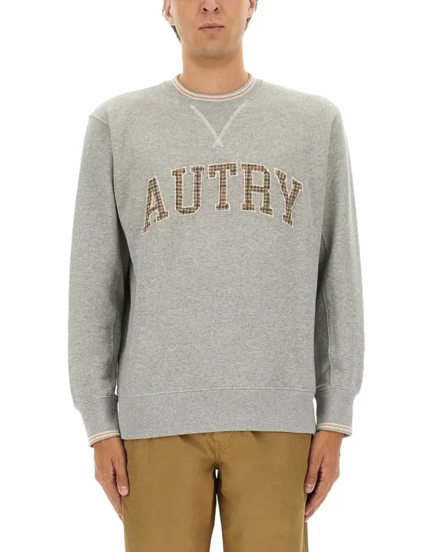 _autry Sweatshirt With Logo - 90% Cotton, 10% Polyester_