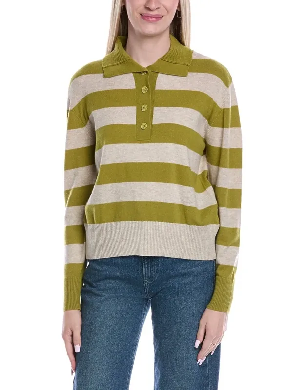Stripe Wool & Cashmere-blend Henley Sweater