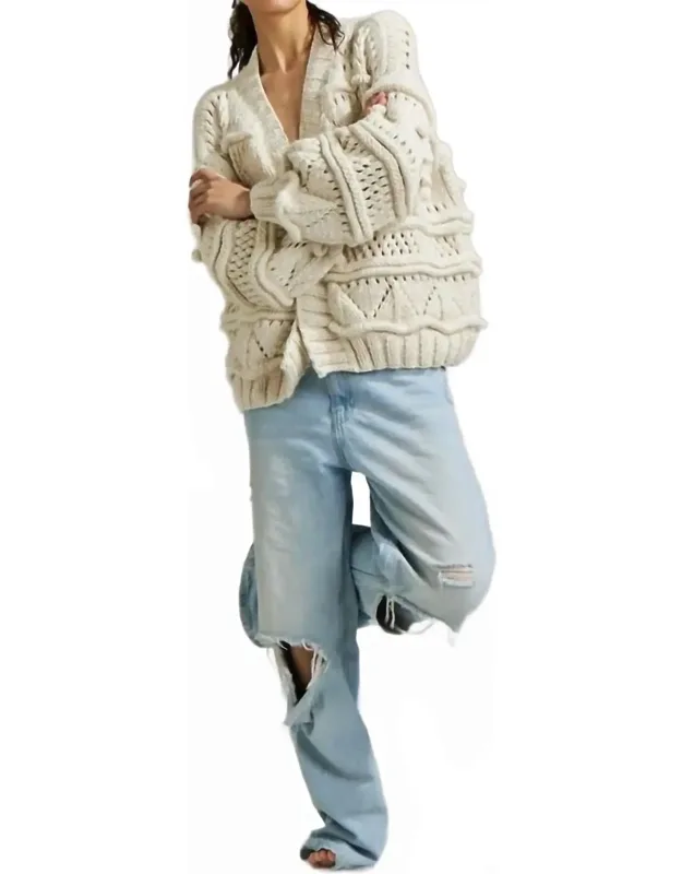 Hand Crafted Bomber Cardigan