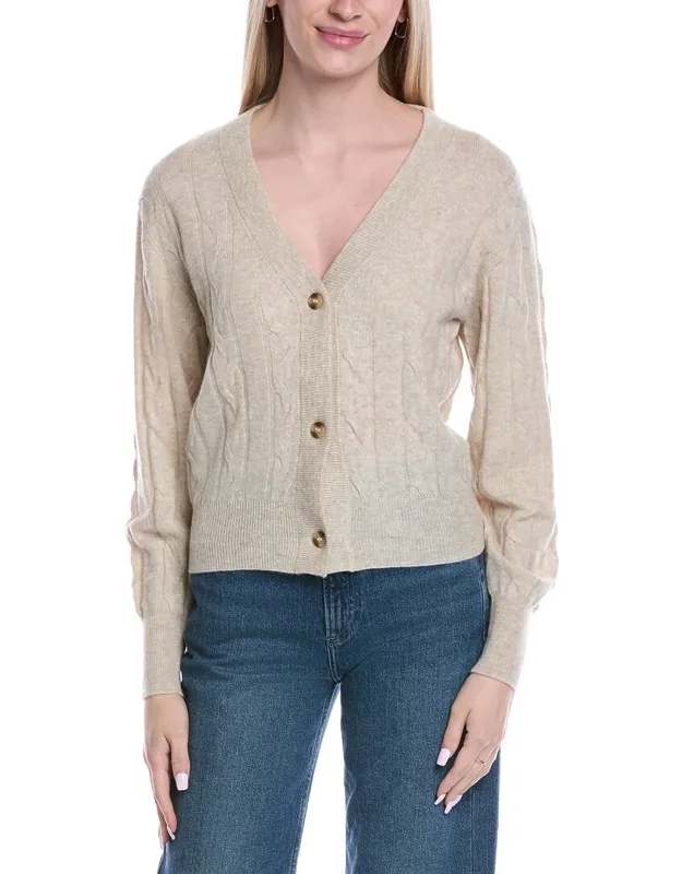 Cable Wool & Cashmere-blend Cardigan