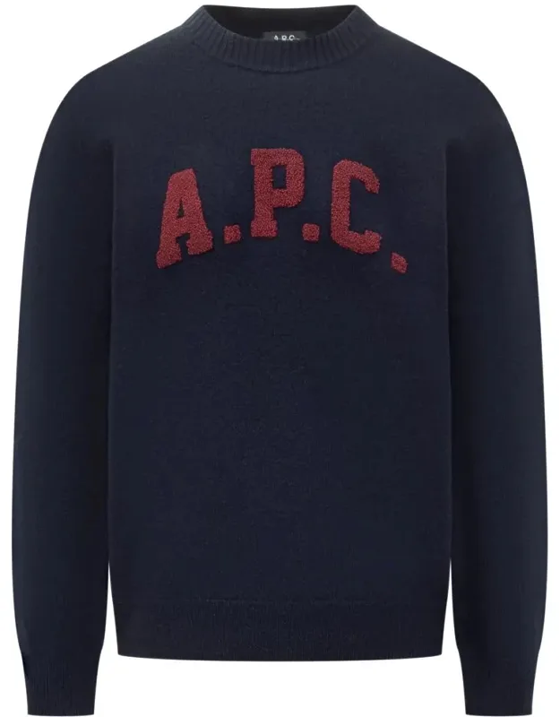 Wool Sweater With Embossed Logo