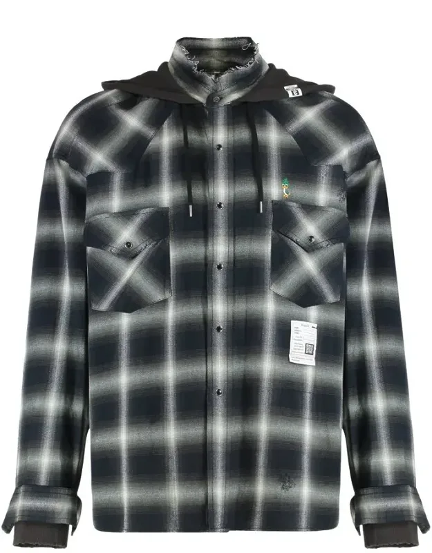 Checked Shirt With Hood