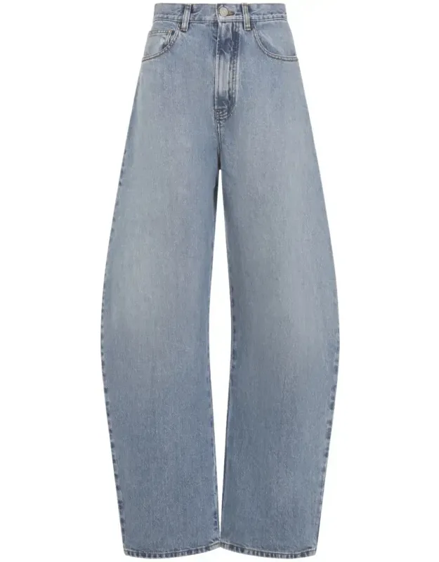 Alaïa High Waist Barrel-leg Jeans