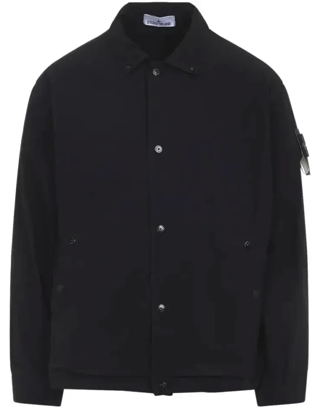 Jacket Crafted From Tech Fabric With Button-down Collar