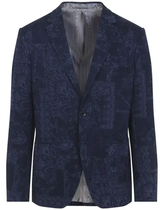 Jacket With Notched Collar And Buttoned Cuffs