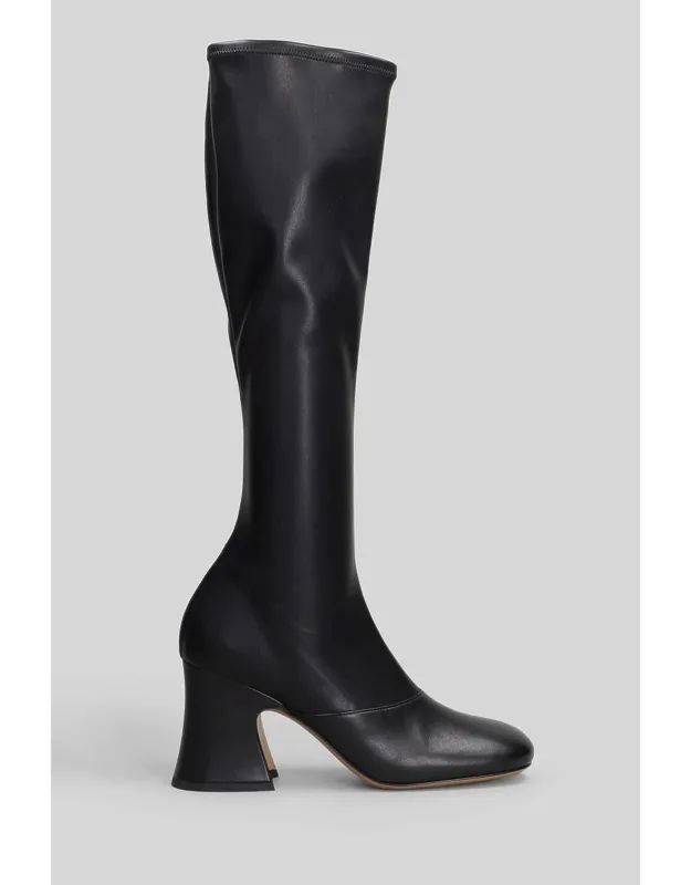 High Heels Boots, Block Heel, Side Zip Closure