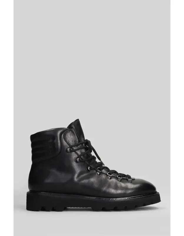 Elba Ankle Boots In Leather, Round Toe