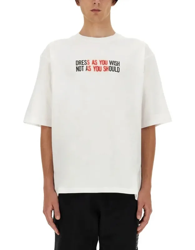 T-shirt With Logo, 100% Cotton