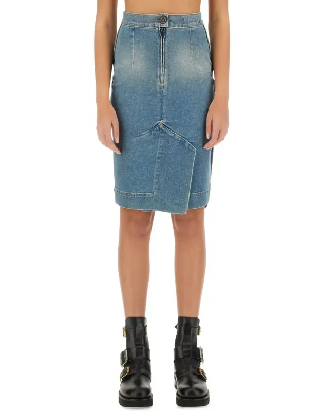 Denim Midi Skirt