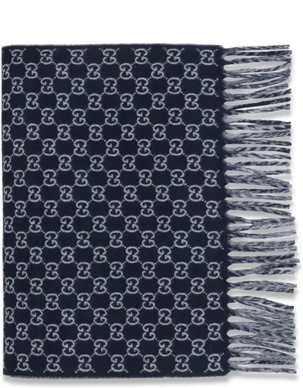 Wool And Cashmere Scarf With A Gradient Gg Motif