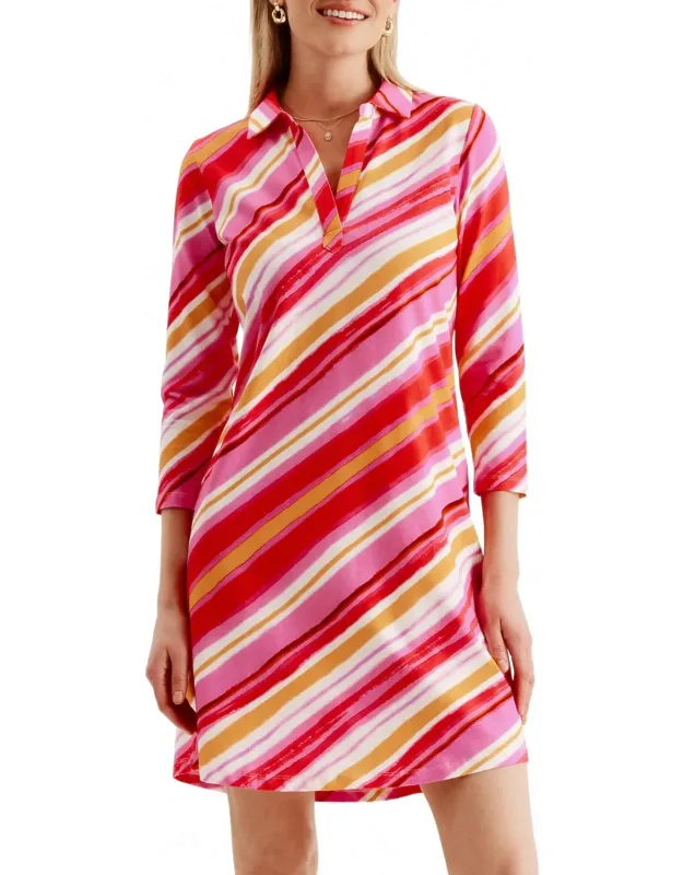 Asymmetrical Stripe Shirtdress