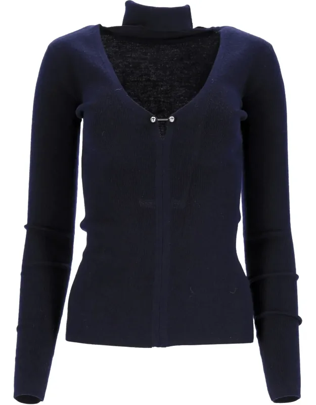 Cutout Turtleneck Sweater