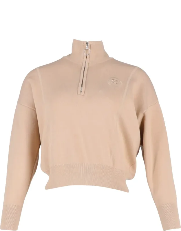 Embroidered Half-zip Sweater