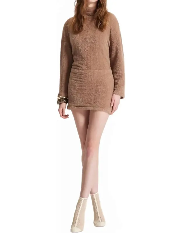 Plush Lace Sweatshirt Dress