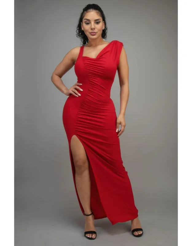 Glitter Slitted Dress