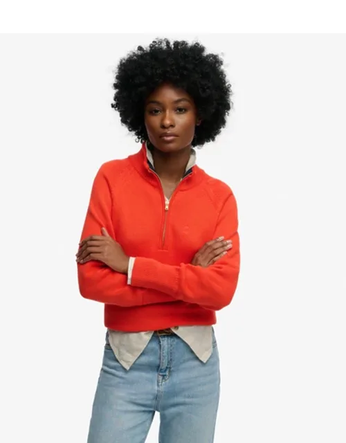Classic Cotton Knit Half Zip Jumper