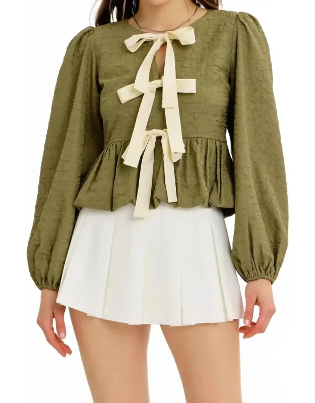 Bow Front Blouse